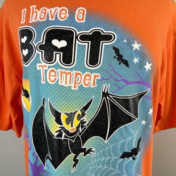Halloween I Have A Bat Temper T-Shirt Size L EUC - Picture 2 of 5